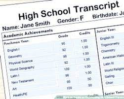 High School Transcript